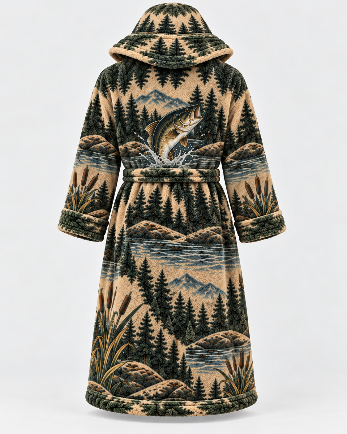 ReelCozy Heated Fishing Robe - back print