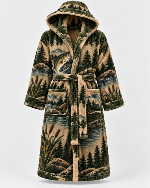 ReelCozy Heated Fishing Robe - Forest Green